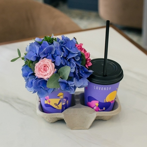 Раф лаванда + композиция в стаканчике №5