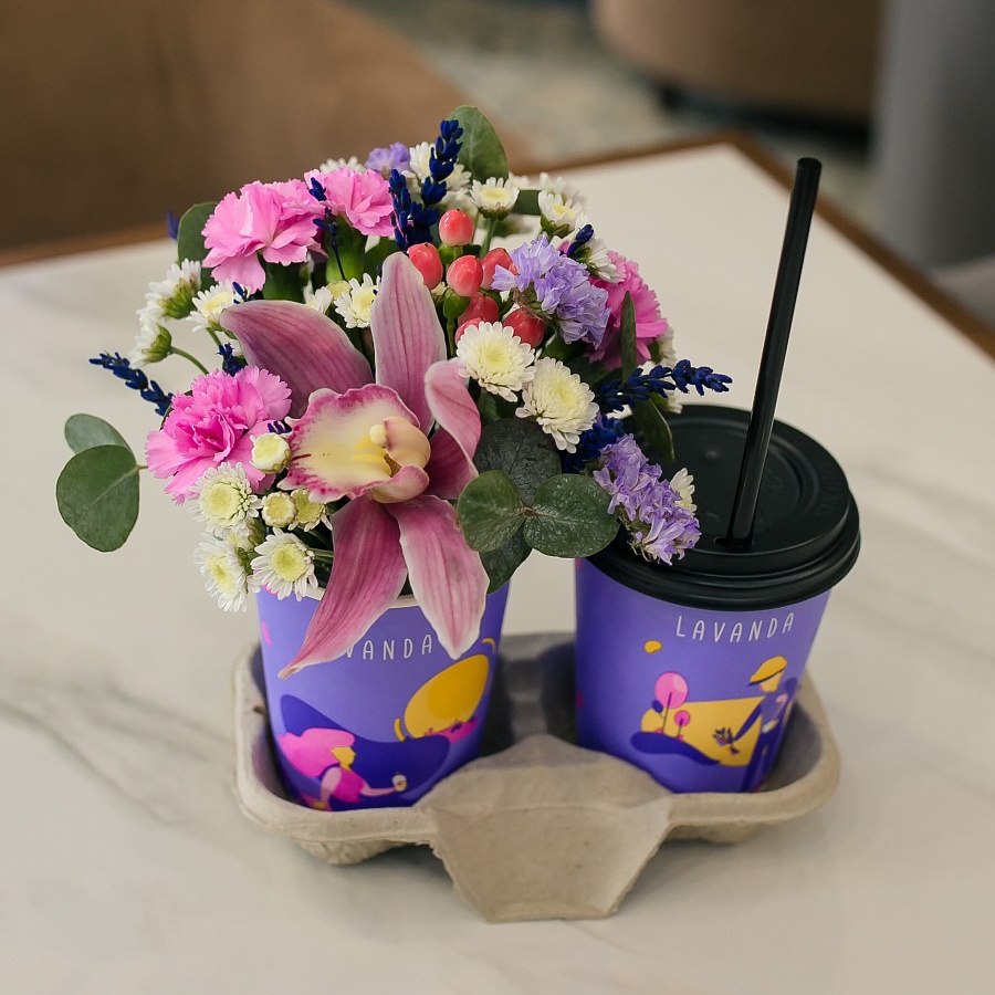 Капучино + композиция в стаканчике №1