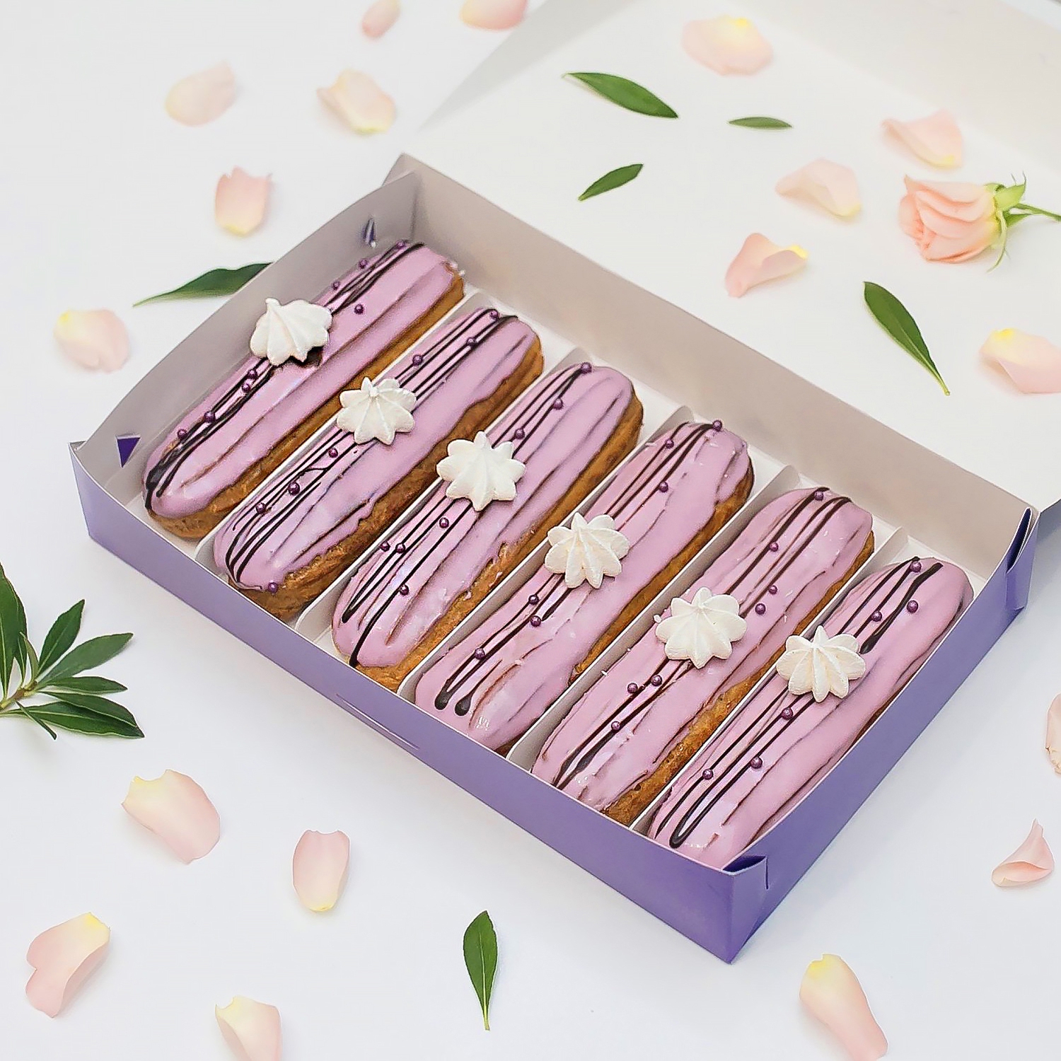 Набор из 6 эклеров «Лаванда»