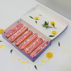 Набор из 6 эклеров «Клубника»