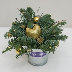 Новогодняя композиция с яблоком