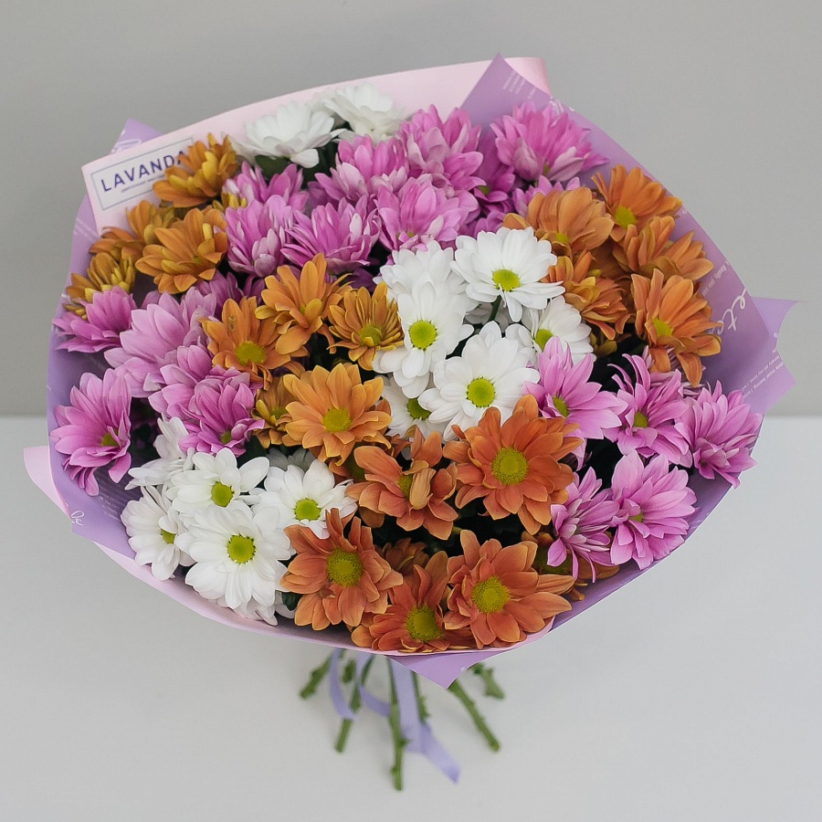 Микс воздушных хризантем