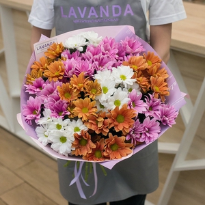 Микс воздушных хризантем