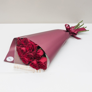 11 красных Эквадорских роз 50 см.