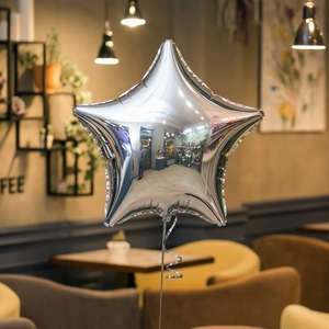 "Серебристая звезда" фольгированный шар с гелием