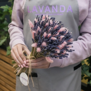 Букет лаванды с лагурусом (в ассортименте)