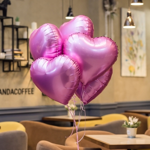 "Розовое сердце" фольгированный шар с гелием
