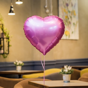 "Розовое сердце" фольгированный шар с гелием