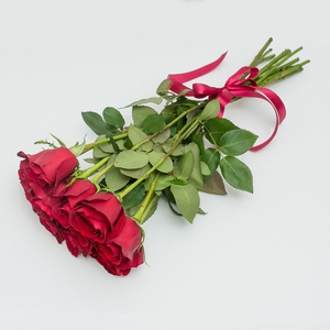 11 красных роз 50 см.